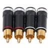 Preffair R1764 RCA Audio Plug 24K Gold Plated Signal Cable
