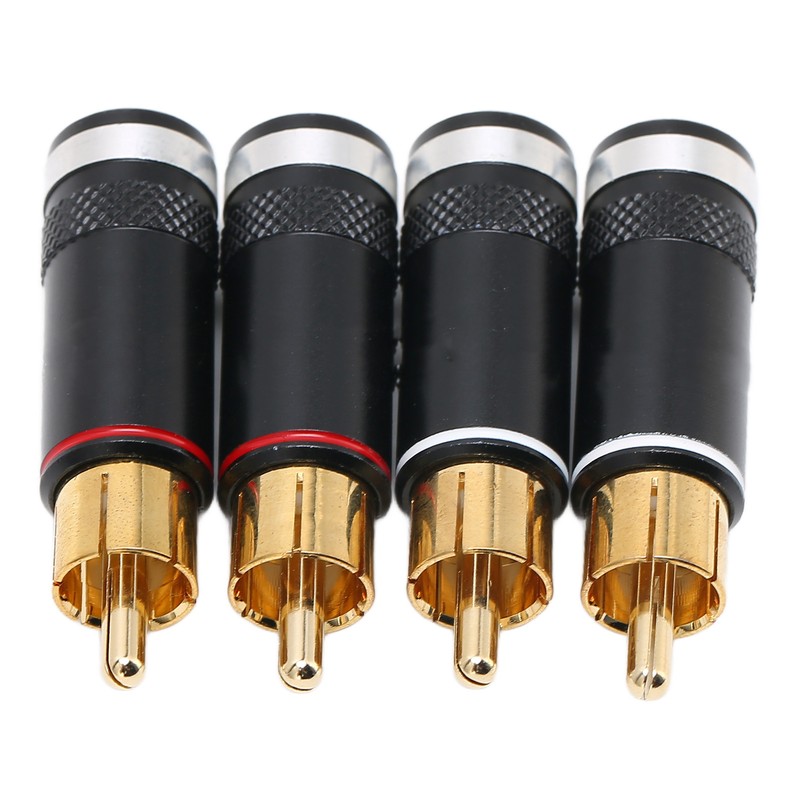 Preffair R1764 RCA Audio Plug 24K Gold Plated Signal Cable