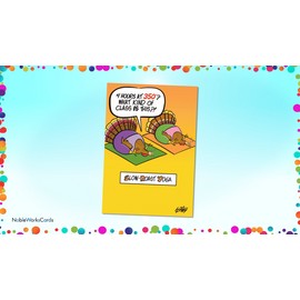 Nobleworks Humorous Thanksgiving 5"x7" Greeting Card w/ Envelope (1 Card) Slow-Roast Yoga