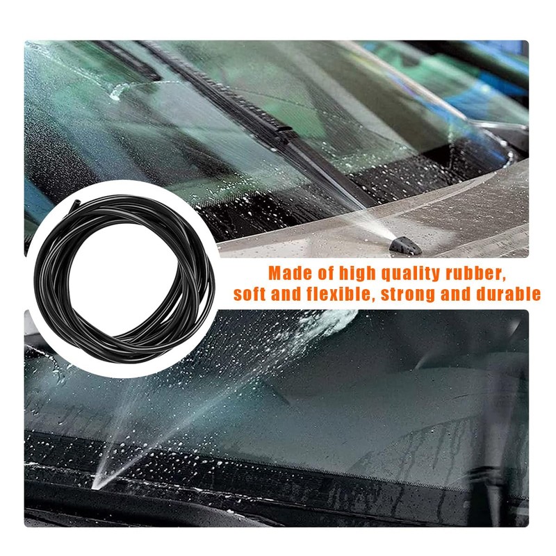 Ohleats 12PCS Windshield Washer Hose Kit, Rubber Wiper Fluid Tubing
