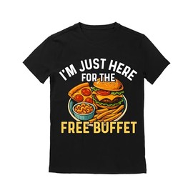 InnoBeta Funny Cruise Shirt for Men Adults T-Shirt I'm Just Here for The Free Buffet, XL Black