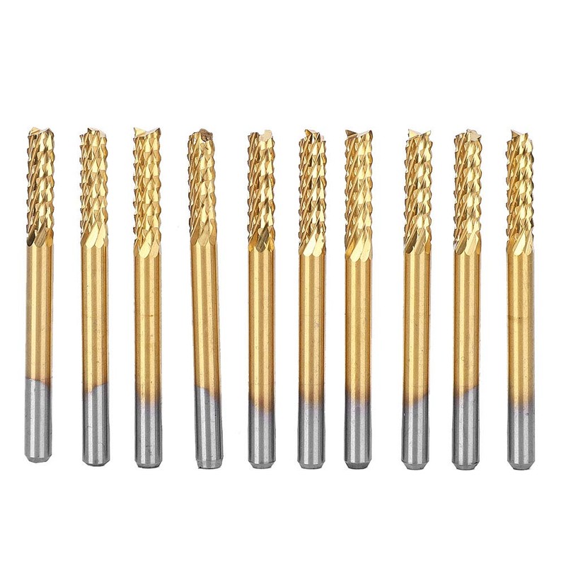 10 Pieces 3.175 mm Carbide Milling Cutter End Mill 1/8