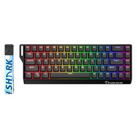 GK GAMAKAY X NaughShark NS68 Teclado para juegos con cable de disparo rápido, teclado mecánico de efecto Hall 65%, tasa de consulta de 8 kHz 0,01 mm RT, Snap Tap, interruptor magnético Outemu