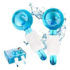 Masaje Facial Con Bola De Hielo Y Tratamiento Para Ojos