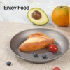 MAXCOOK 2 pcs Titanium Camping Plate Dishes,7.68 Inch Ultralight Durable
