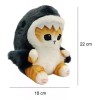 Jextech Peluche Multicolores Gato Gatito Michi Disfraz Tiburón 20cm