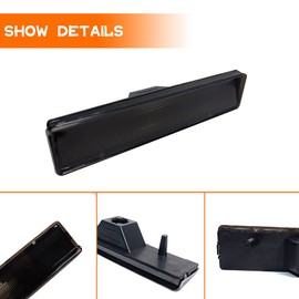 Tonsya Black Smoked Lens Compatible with Lamps housing kit For 1980-1986 Ford BRONCO F-150 F-250 F-350 Front Bumper Side Marker housings Pickup Truck SUV FO2551106 EOTZ15A201B EOTZ15A201A