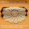 5 Piece 7 to 14 Inch Handmade Crochet Cotton Lace