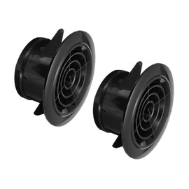 PATIKIL 4 Inch Round Air Vent Cover, 2 Pack Soffit Vents ABS Adjustable Ceiling Vent Covers Air Vent Louver for Bathroom Kitchen Living Room Ventilation System, Black