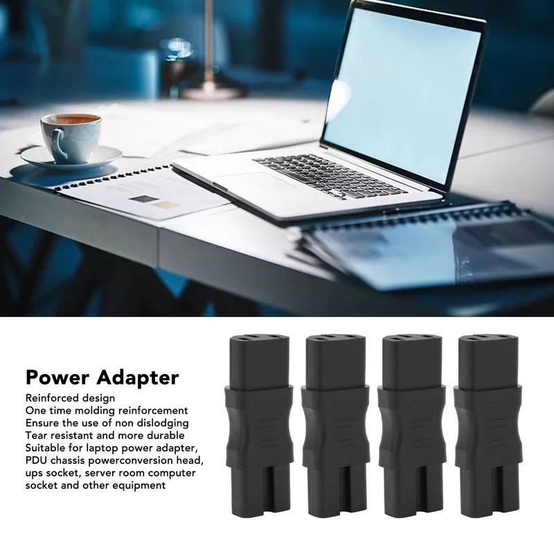 4pcs IEC320 C13 to IEC320 C15 Power Adapter Professional Standard