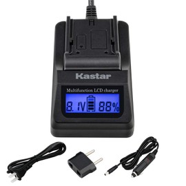 Kastar Fast Charger for Panasonic VW-VBG6 VWVBG6 VBG6 Camcorder Battery and Panasonic AG-AC160A, AG-AC7, AG-AC130A, AG-AC160A, AG-HMC40, AG-HMC70, AG-HMC150, H68, H80, H90, H258, VDR-D50, D58, D310