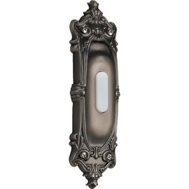 Quorum 7-310-92 Traditional Door Chime Button from Door Chime Button Collection in Pewter, Nickel, Silver Finish,