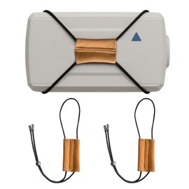 2-Piece Fishing Graph Cover Straps, Easy to Stretch, Used to fix The Rear Cover of The Fish Finder to Prevent Damage During Travel (Khaki Suede)