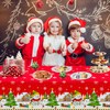 4 Pack Christmas Table Cloth Christmas Snowflakes Tablecloth Xmas Table