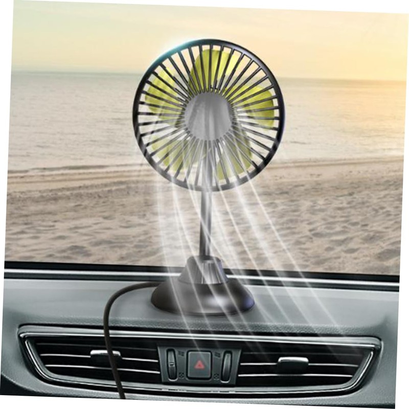 Alipis Mini Portable Car Fan Versatile Cooling for Cars and