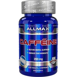 Cafeina Allmax Caffeine 200mg 100 Tabletas Sin sabor