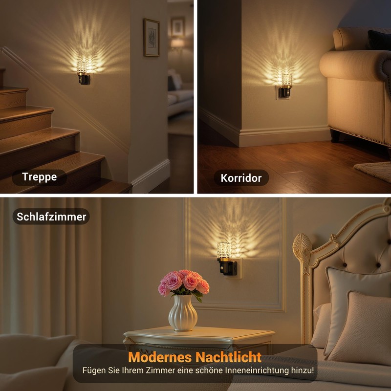 JandCase Night Light Socket with Motion Sensor, Brightness Adjustable 0-100