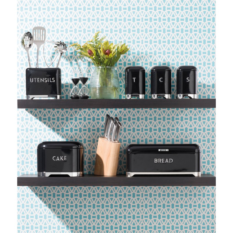 KitchenCraft LOVTEABLK Lovello Tea Caddy, 11 x 19 cm (4.5"