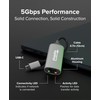 Plugable 5Gbps USB-C Ethernet Adapter | 5000Mbps Wired Network for