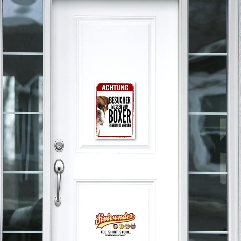 Boxer Approval Dog Sign Saying Door Sign Dog Sign Warning