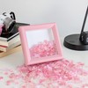 PLUSCHEN 5X5 Pink Picture Frame Resin Shadow Box Photo Frame