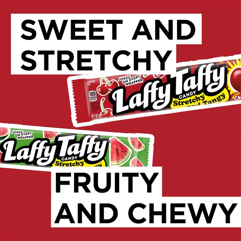 Laffy Taffy Stretchy & Tangy Variety Candy Box, Grape, Watermelon,