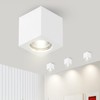 ZMH Surface-Mounted Spotlight GU10: Surface-Mounted Spotlight Square Ceiling Spotlights Ceiling