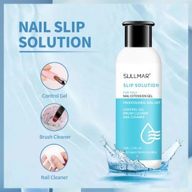 SULLMAR 75ml/2.5fl.oz Slip Solution for Poly Nail Gel Nails Nail Slip Solution Nail System Nail Extension Gel Liquid Poly Nail Gel Nail Slip Solution for Professional and beginner