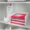 Leitz Wow A4 Magazine File, Dual Colour White/Red, Vertical Storage