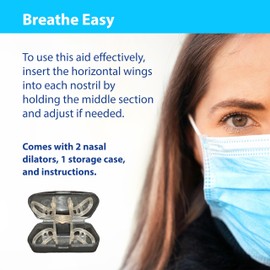 SleepRight Mask Air Aid Nasal Dilator – Open Nostrils – Enhance Breathing – Breathe Better Under Your Mask – Nose Aid