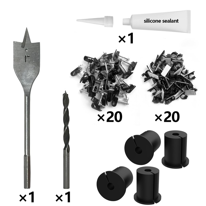 Starlink cable routing kit,starlink ethernet adapter,4pcs star link wall bushing