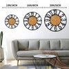 LEIKE Large Wall Clocks,Silent,Non Ticking,Battery Operated Rustic Round Modern Big