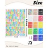 1/2 Inch Small Vinyl Letter Number Stickers, 3100 Pieces Multi