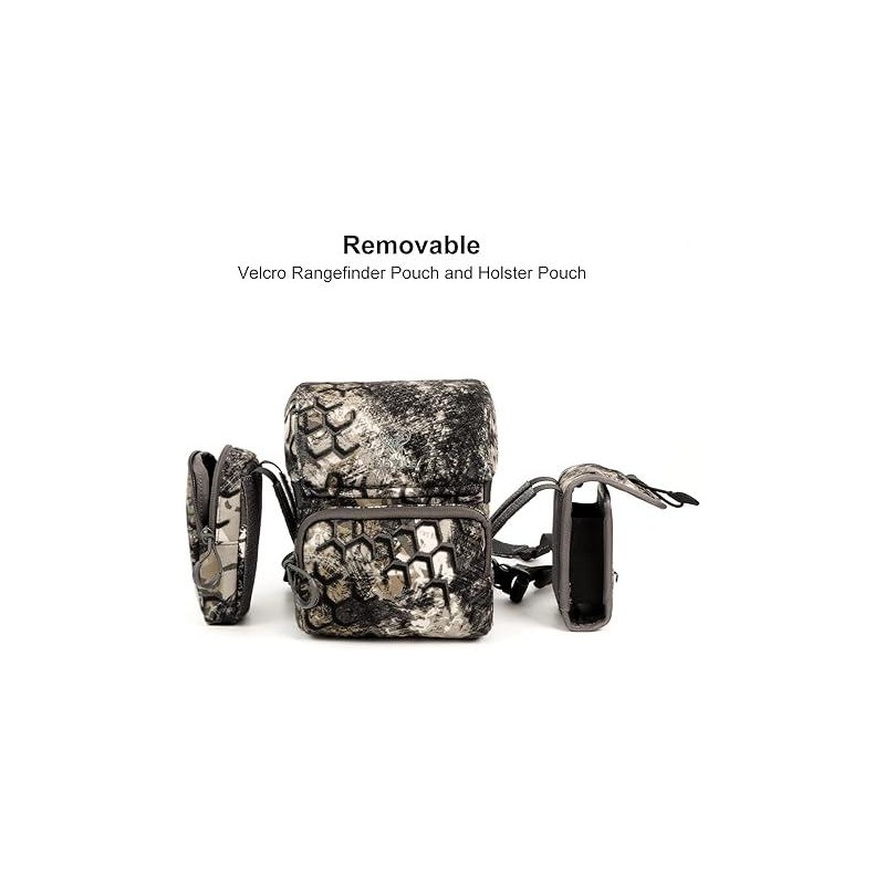 Binocular Harness Chest Pack: Waterproof Bino Case with Rangefinder Pocket