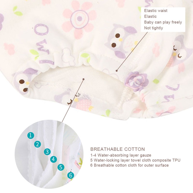 2pcs Baby Pee Potty Training Pants Infant Cotton Training Underwears