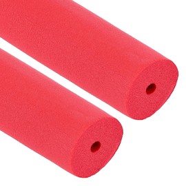 PATIKIL 1/4" (6mm) ID x 6.6Ft x 0.59" Pipe Insulation, 2pcs Rubber Foam Winter Freeze Protection Tube Fire Retardant for Water, Air Conditioning, Industrial Pipes, Red