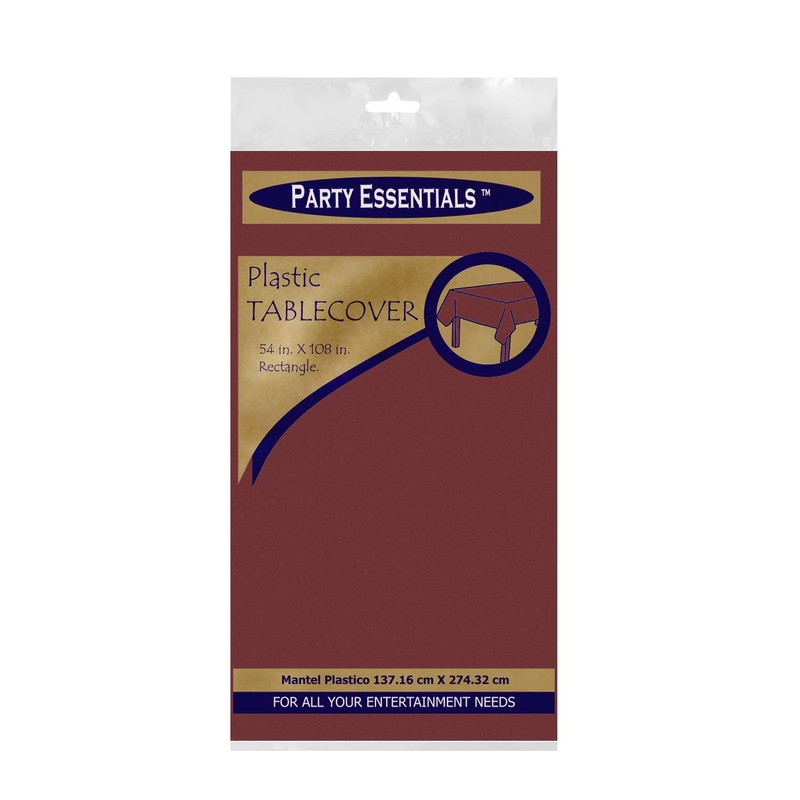 Party Essentials Heavy Duty Plastic Table Cover Available in 44