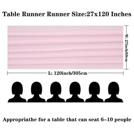 2 Pack Pink Chiffon Table Runners 27x120 Inches Sheer Table Runner Dining Wedding Ceremony Baby Shower Party Table Decorations