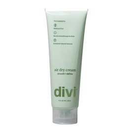 Divi Air Dry Styling Cream for Curly, Wavy & Frizzy Hair, Smooths, De-Frizzes, & Defines Strands for Up to 24 Hours, Adds Major Softness, Shine & Natural Style, 4 Oz
