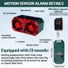Qualirey 2 Pcs Solar Outdoor Motion Sensor Alarm with Stake