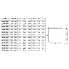 Access Panel 200x200mm (8x8inch) WHITE High Quality ASA Plastic