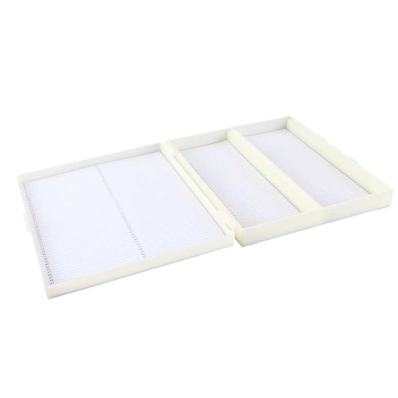 Nicear Plastic Rectangular Holder for 100 Microslide Boxes Durable Storage