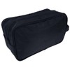 Men's Genuine Travel Overnight WASH Gym Toiletry Bag (Black)