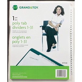 Grand & Toy Poly Tab Dividers
