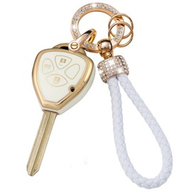 ontto TPU Car key fob cover fit for Toyota 2006-2018 4Runner Corolla Matrix RAV4 Venza Yaris, Scion iQ tC xB xD key holder Smart case Shell keyring keychain bling styling accessories 3 buttons G