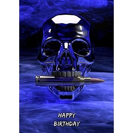 Skull Gothic Horror Fantasy Birthday Card