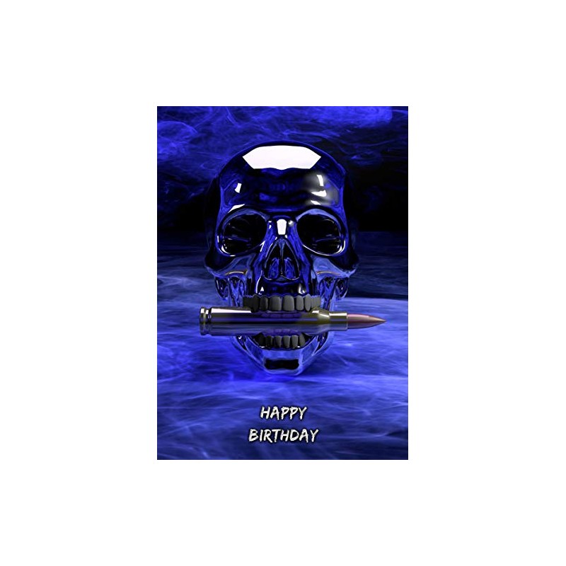 Skull Gothic Horror Fantasy Birthday Card