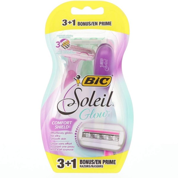BiC Soleil Glow Women's Razors, 3 Count (Pack of 2)