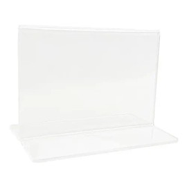 Porta Menu Portafolletos Acrílico Horizontal 10.5x14cm                                                                                                