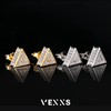 VEXXS S925 Diamond Stud Earrings for Men, 14K Real Gold